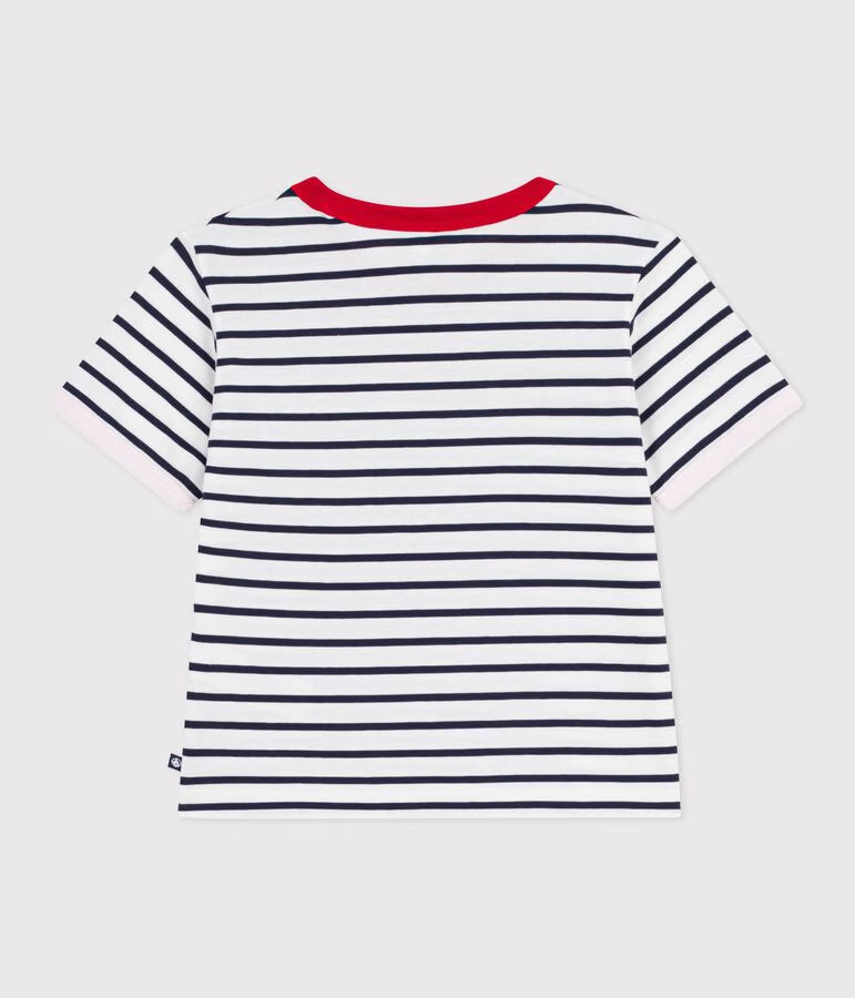 CHILDREN’S SHORT-SLEEVED STRIPY COTTON T-SHIRT