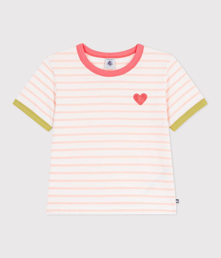 CHILDREN’S SHORT-SLEEVED STRIPY COTTON T-SHIRT
