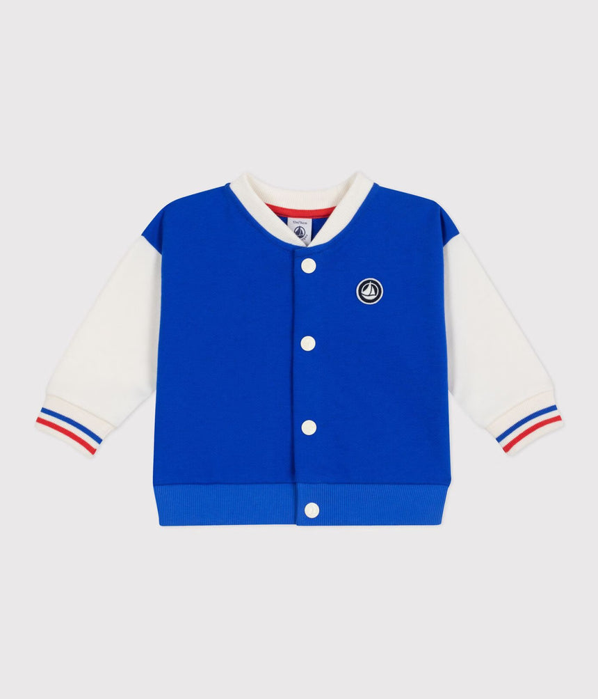BABIES’ VARSITY-STYLE JACKET IN COLOURBLOCK COTTON