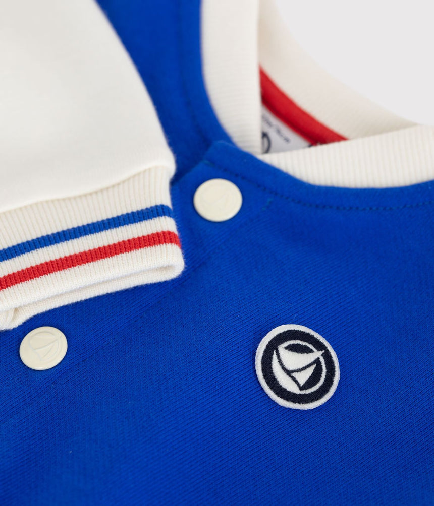 BABIES’ VARSITY-STYLE JACKET IN COLOURBLOCK COTTON