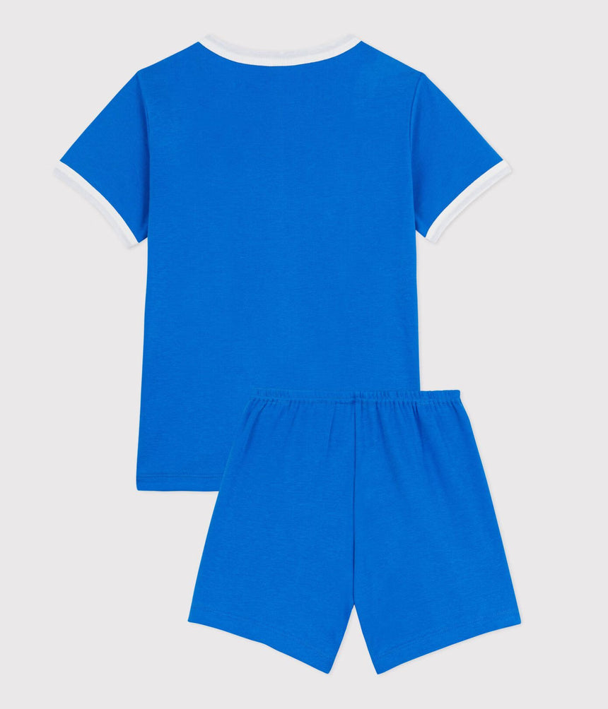 CHILDREN'S SHORT JELLYFISH PATTERN COTTON PYJAMAS