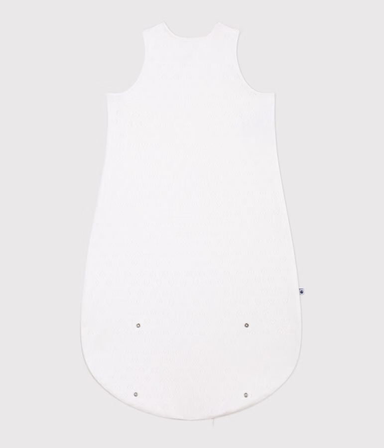 BABY SLEEPING BAG IN OPENWORK COTTON WITH HEARTS 0.5 TOG