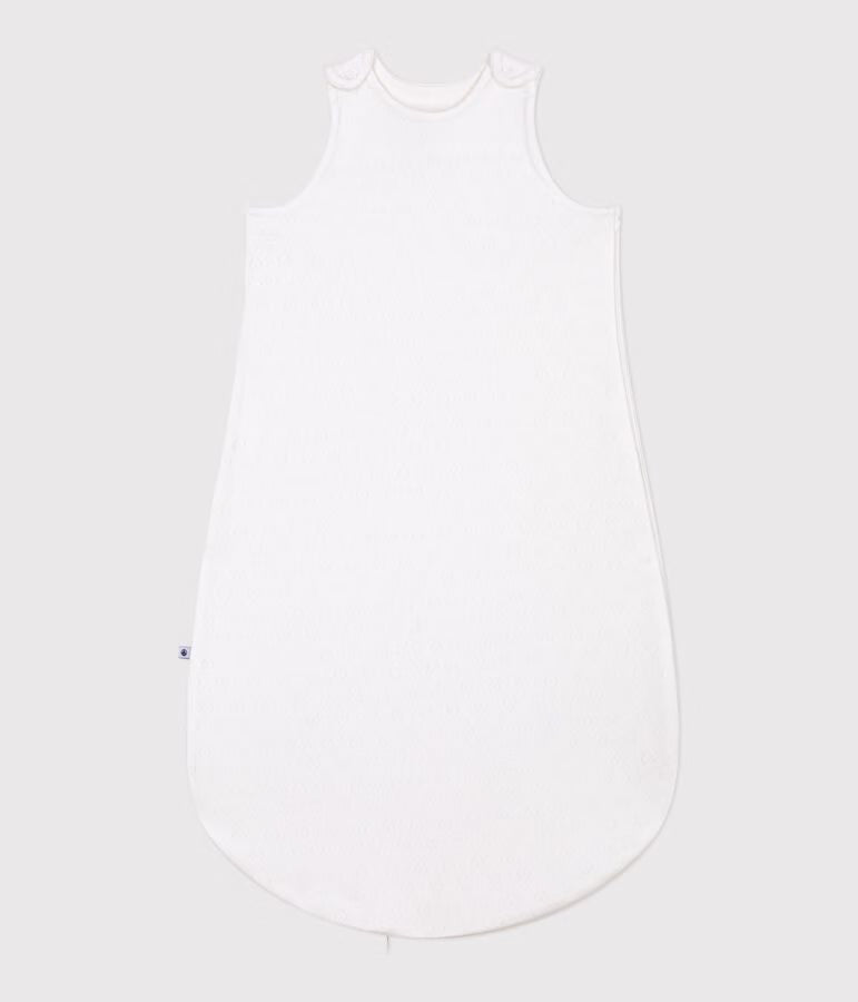 BABY SLEEPING BAG IN OPENWORK COTTON WITH HEARTS 0.5 TOG