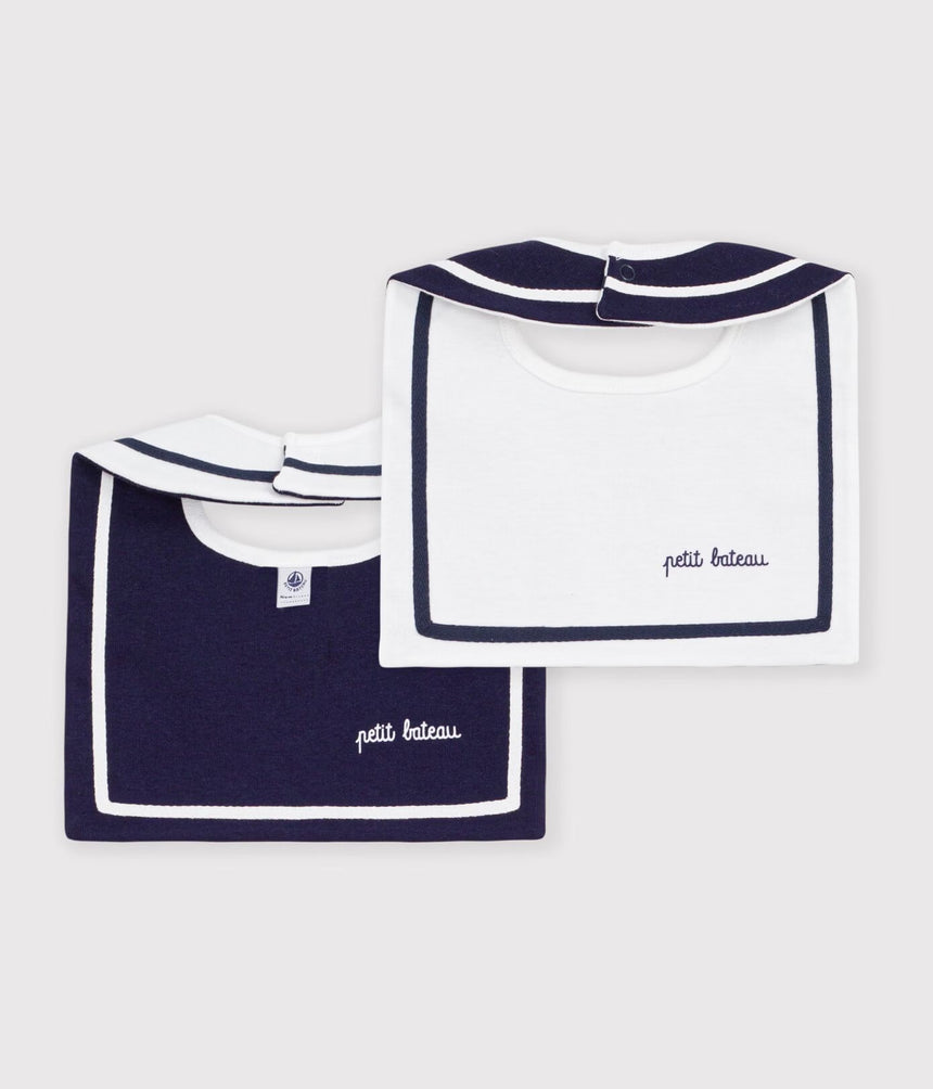 BABIES' COTTON BIB WITH BRAID