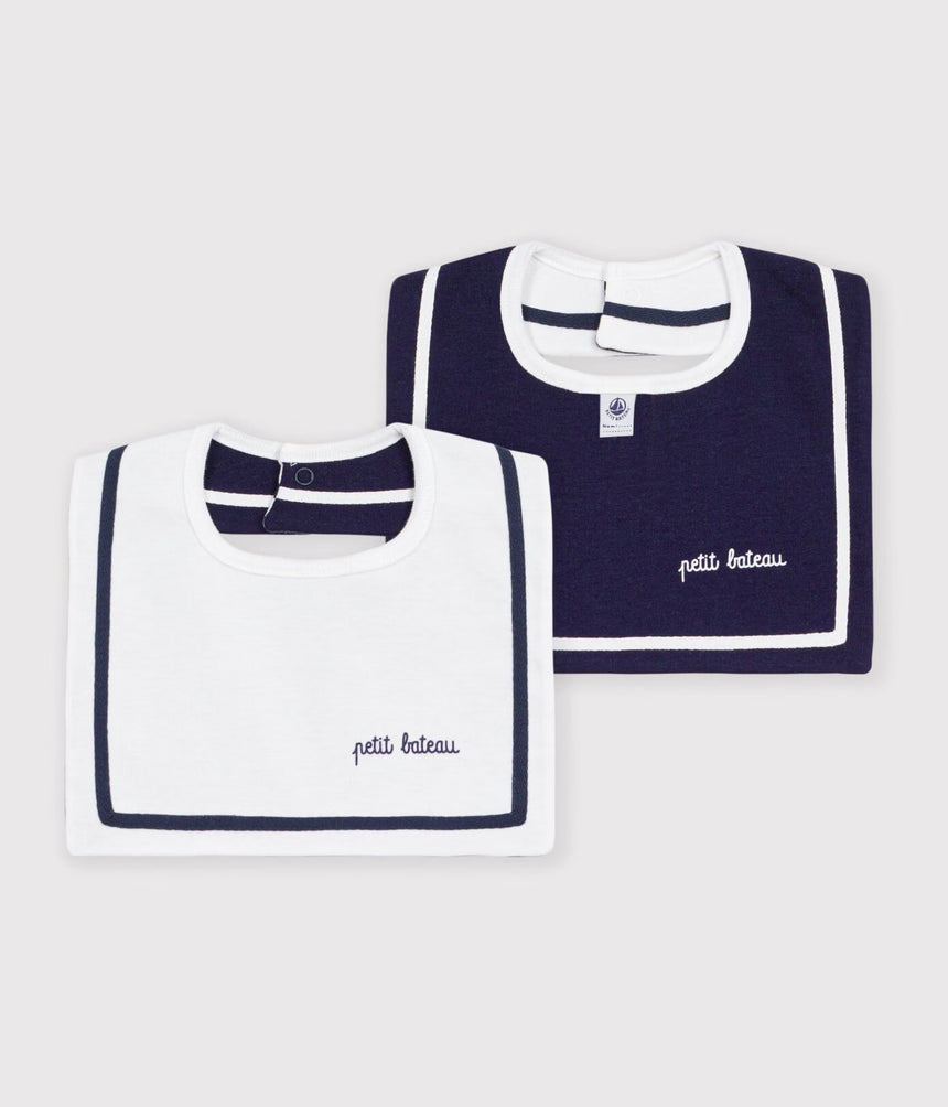 BABIES' COTTON BIB WITH BRAID