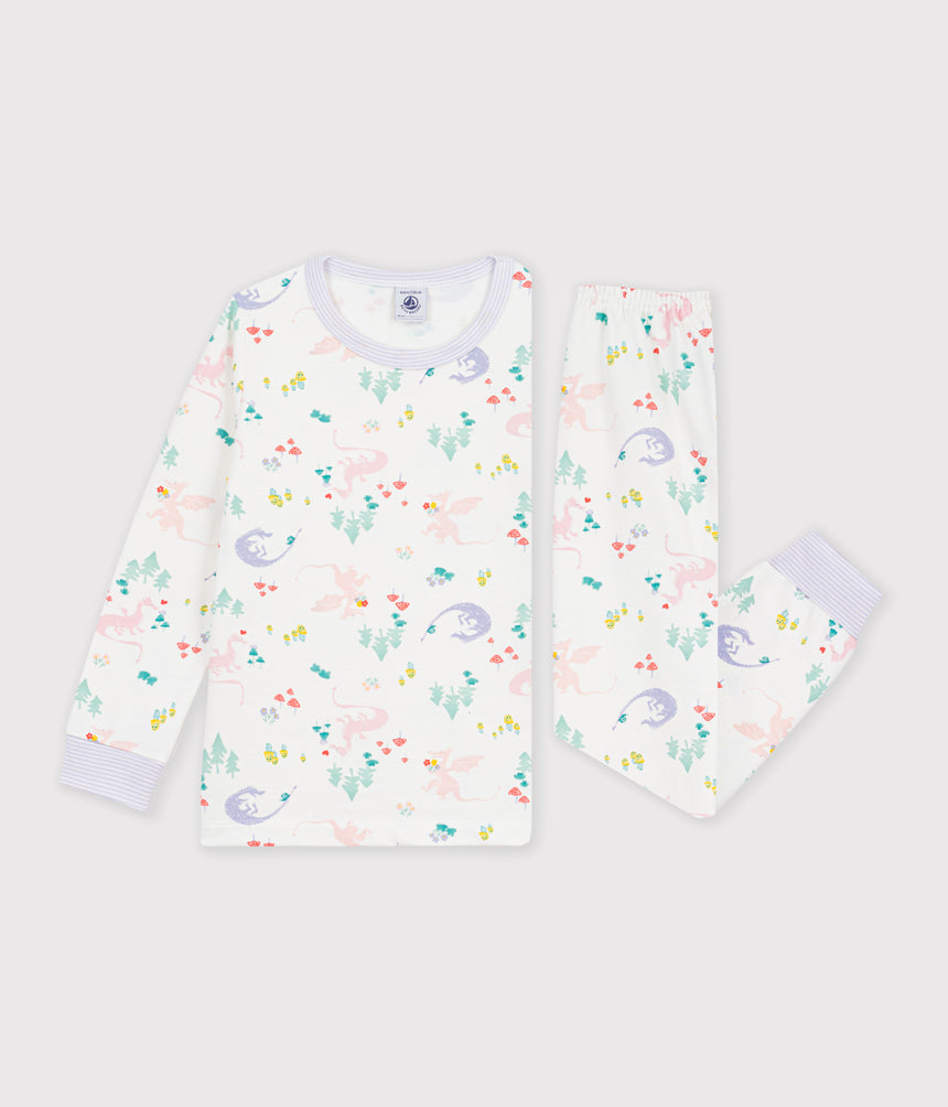 CHILDREN'S PYJAMAS IN FLEECE WITH A DRAGON PRINT