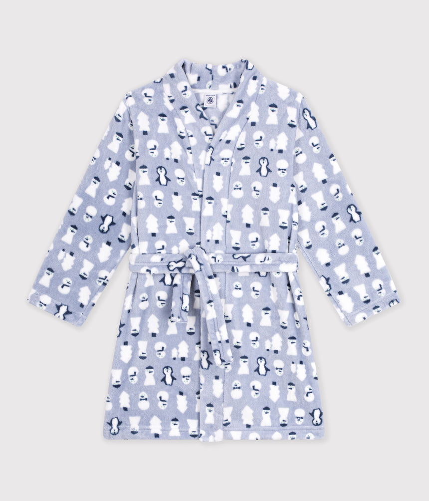 CHILDREN'S PRINTED FLEECE DRESSING GOWN