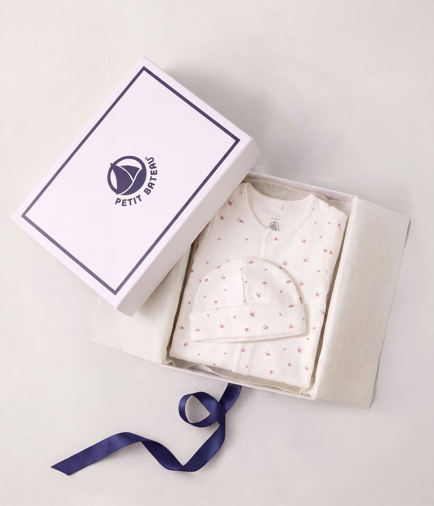 NEWBORN BABIES' PRINTED COTTON GIFT SET