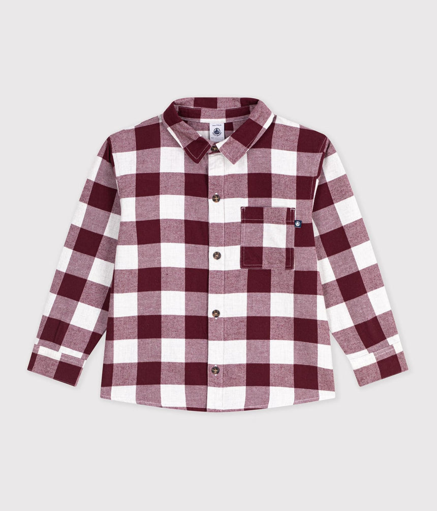 CHILDREN'S CHECKED COTTON SHIRT
