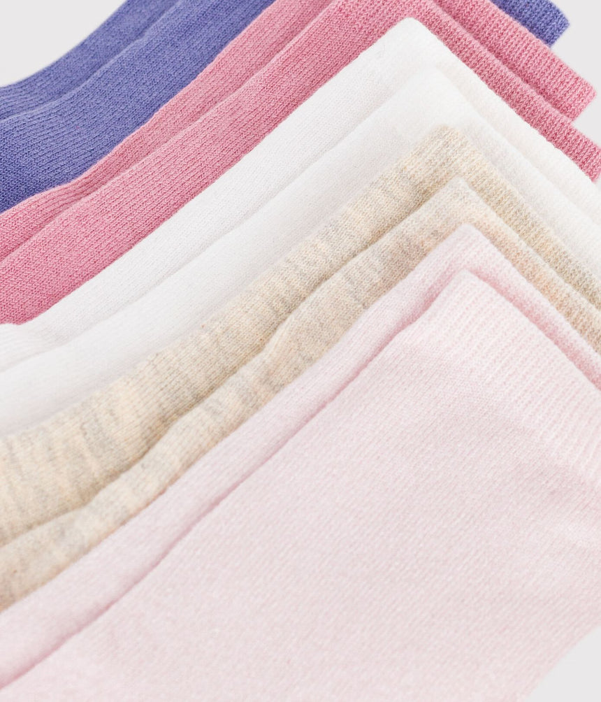 5 PAIRS OF CHILDREN'S PLAIN COTTON SOCKS