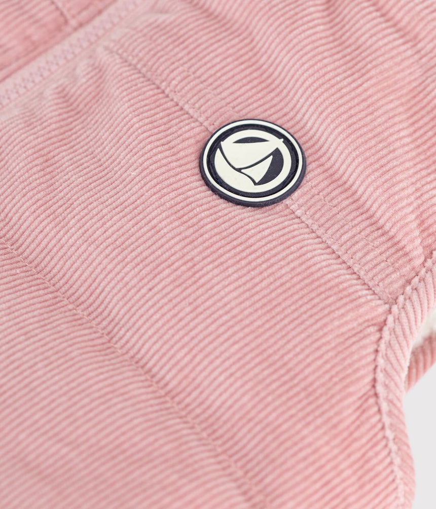 BABIES' SLEEVELESS REVERSIBLE SHERPA VELOUR PUFFER JACKET