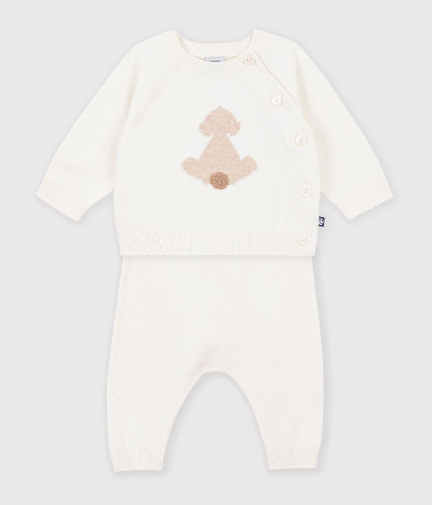 PATTERNED KNITTED SET FOR BABIES
