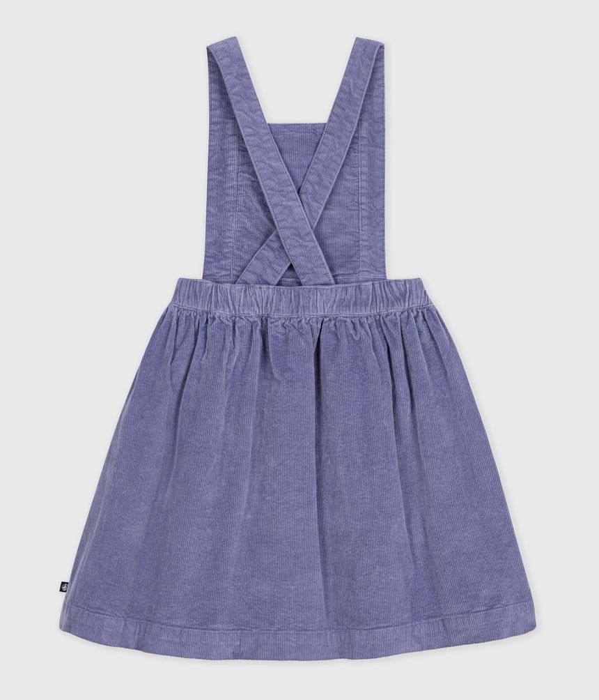 CHILDREN'S PLAIN CORDUROY DUNGAREE DRESS