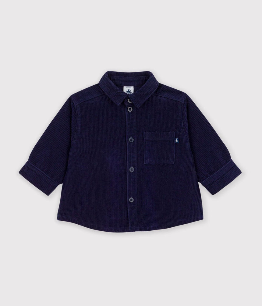 BABIES' PLAIN CORDUROY SHIRT