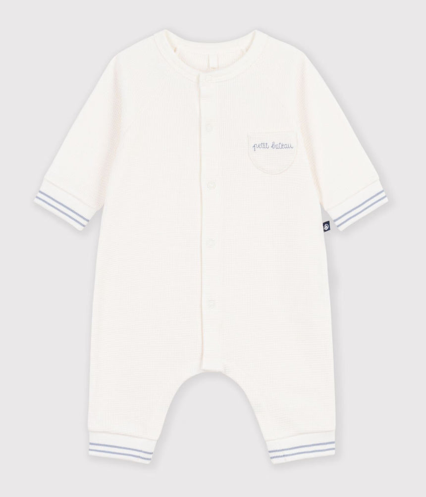 BABIES' PLAIN COTTON JUMPSUIT