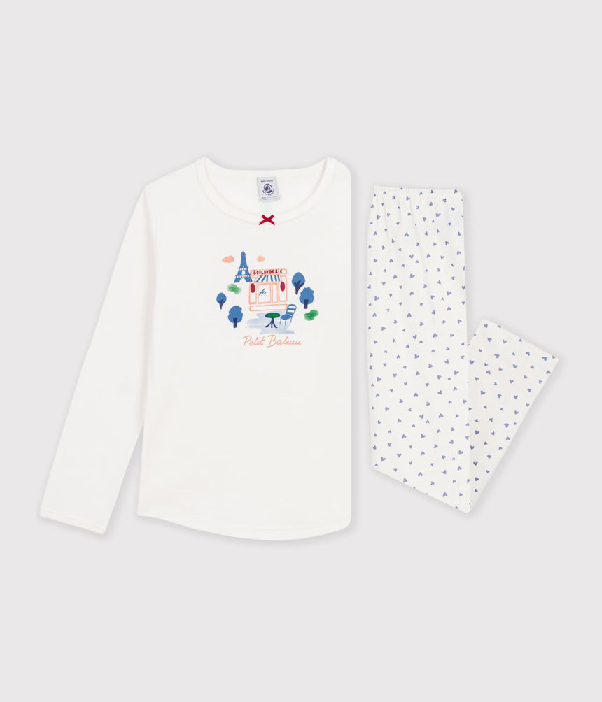 CHILDREN'S PARIS MOTIF COTTON PYJAMAS