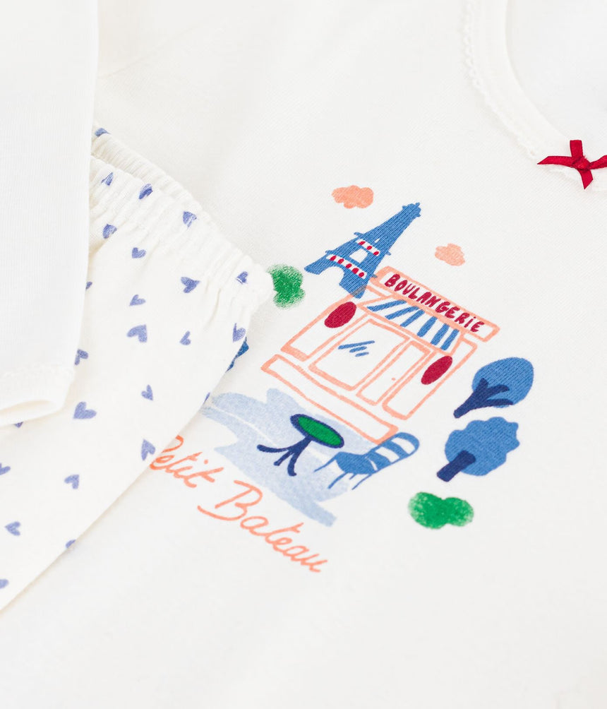 CHILDREN'S PARIS MOTIF COTTON PYJAMAS