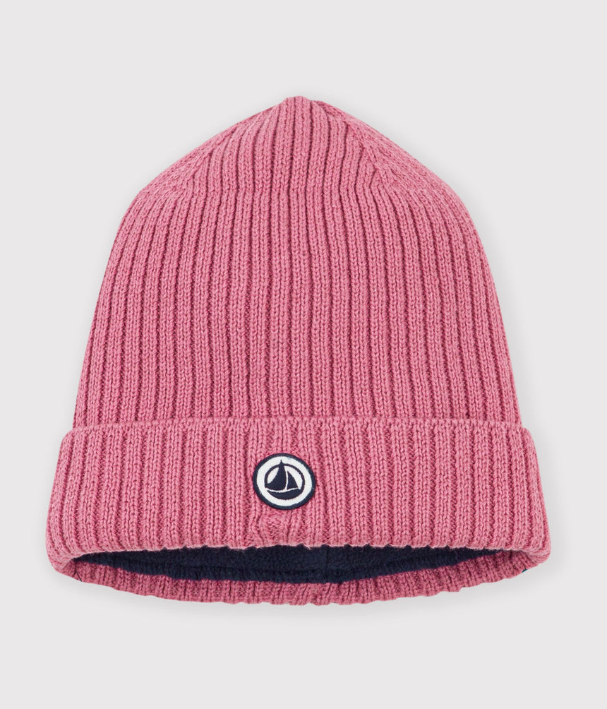 UNISEX COTTON BEANIE FOR CHILDREN WITH FLEECE LINING