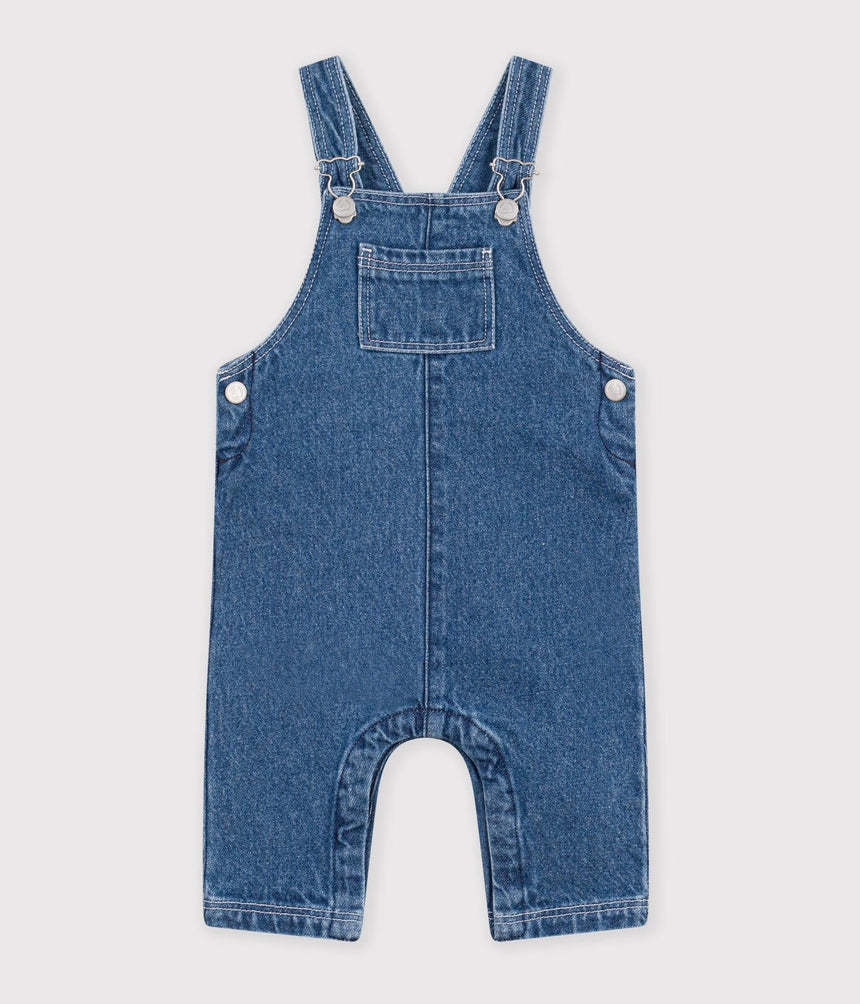 BABIES' LONG-LEG DENIM DUNGAREES