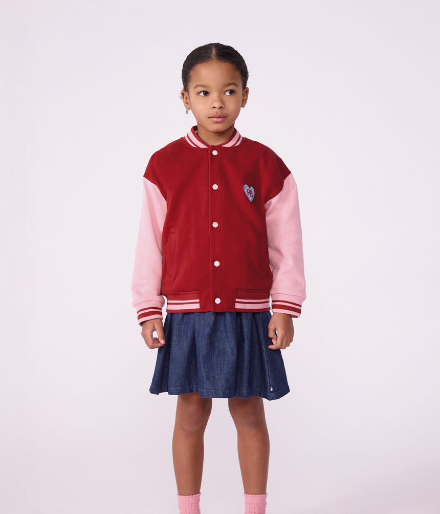 CHILDREN'S VARSITY-STYLE JACKET IN COLOURBLOCK COTTON