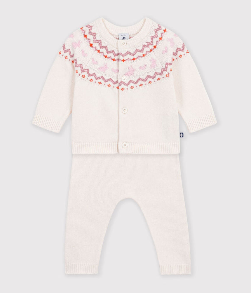 JACQUARD KNIT OUTFIT FOR BABIES