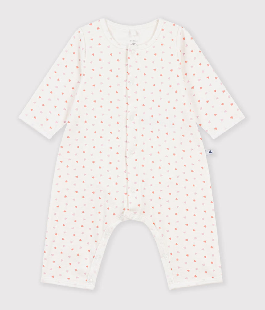 BABIES' FOOTLESS COTTON FLOWER PRINT BODYJAMAS