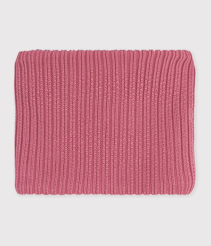 CHILDREN'S PLAIN FLEECE-LINED KNITTED SNOOD