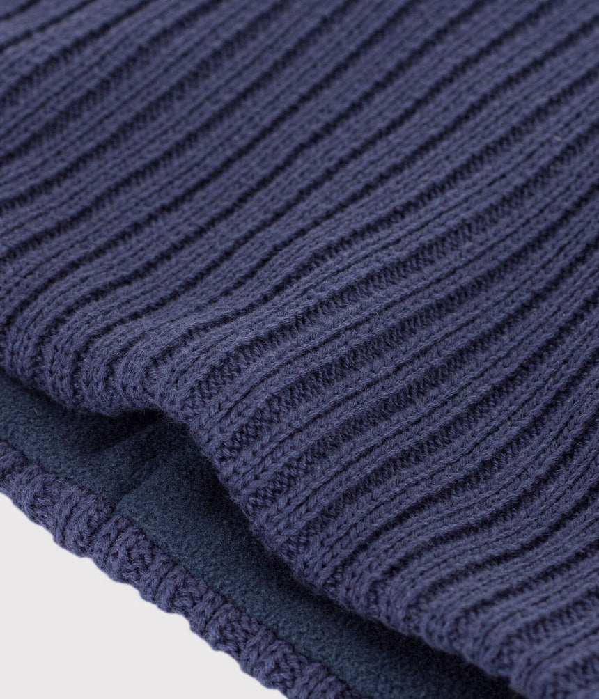 CHILDREN'S PLAIN FLEECE-LINED KNITTED SNOOD