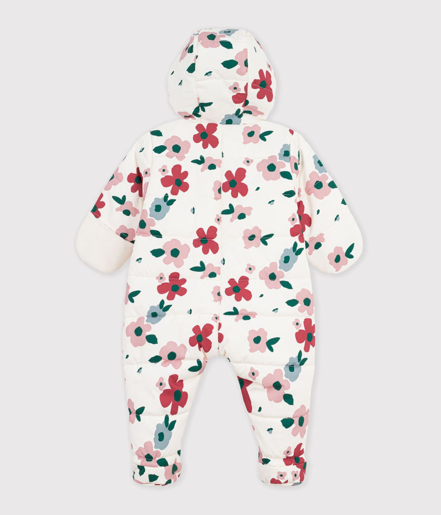 FLORAL PRINT BABY SNOWSUIT