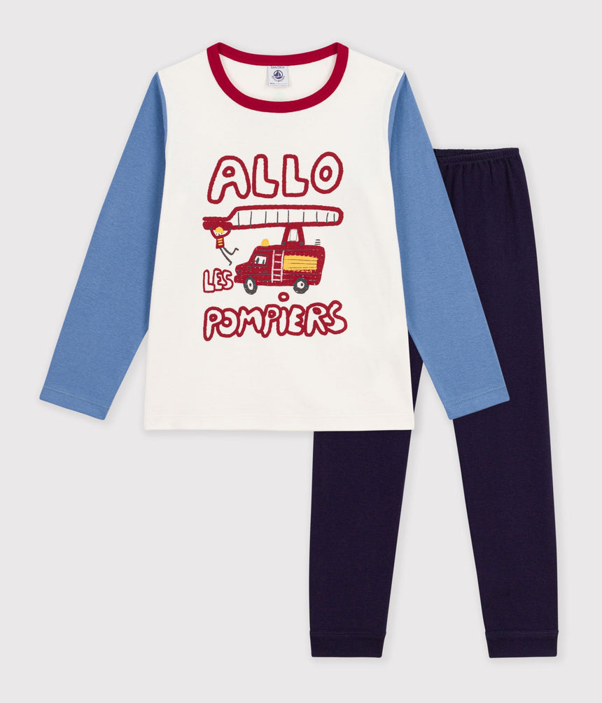 CHILDREN'S FIREFIGHTER DESIGN COTTON PYJAMAS
