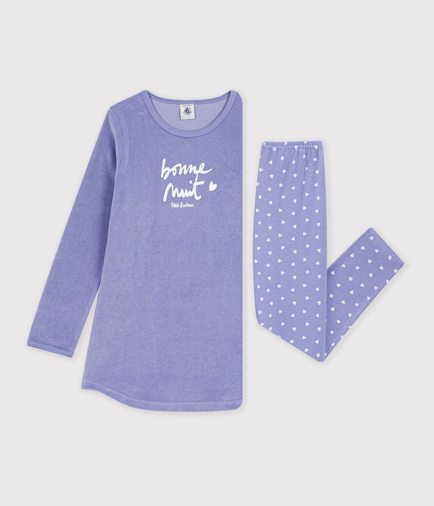 CHILDREN'S VELOUR PYJAMAS WITH A MOTIF