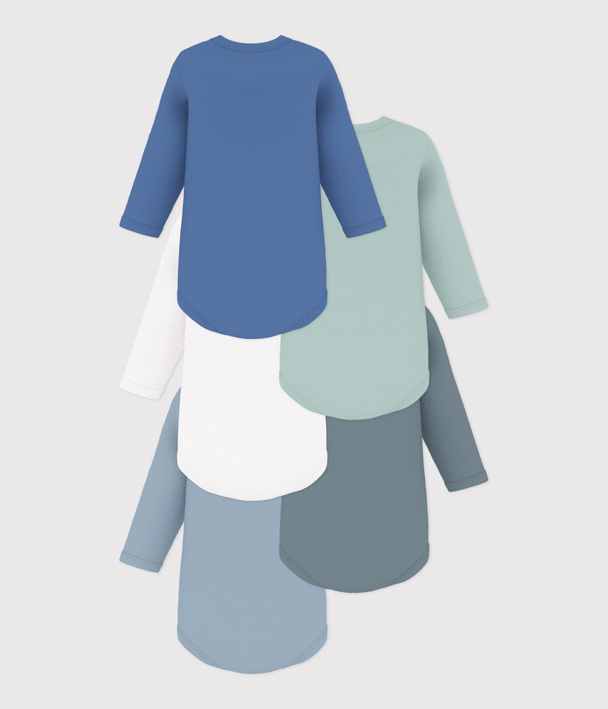 PACK OF PLAIN COTTON LONG-SLEEVED BODIES FOR BABIES