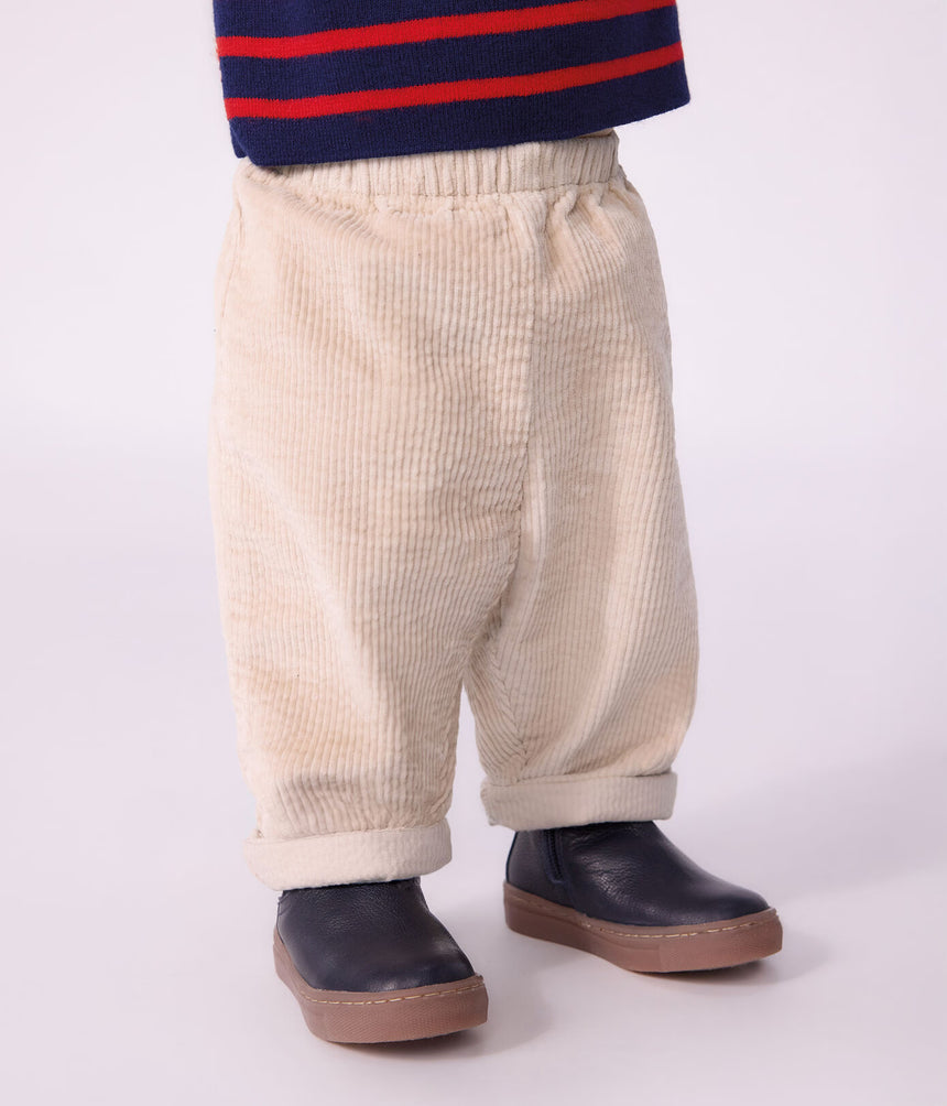 BABIES' PLAIN CORDUROY TROUSERS