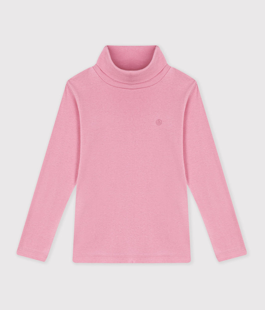 CHILDREN'S PLAIN COTTON ROLLNECK TOP