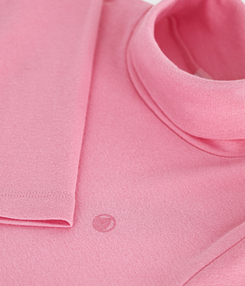 CHILDREN'S PLAIN COTTON ROLLNECK TOP