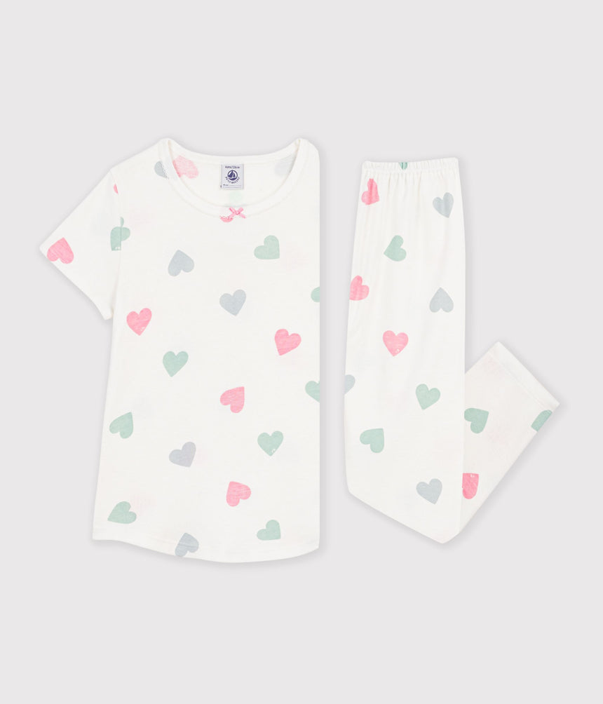 CHILDREN'S PRINTED COTTON PYJAMAS WITH SHORT SLEEVES AND LONG LEGS
