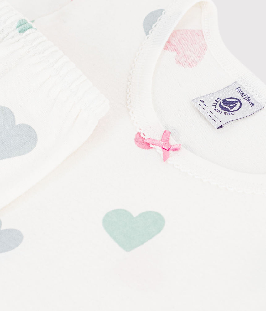 CHILDREN'S PRINTED COTTON PYJAMAS WITH SHORT SLEEVES AND LONG LEGS