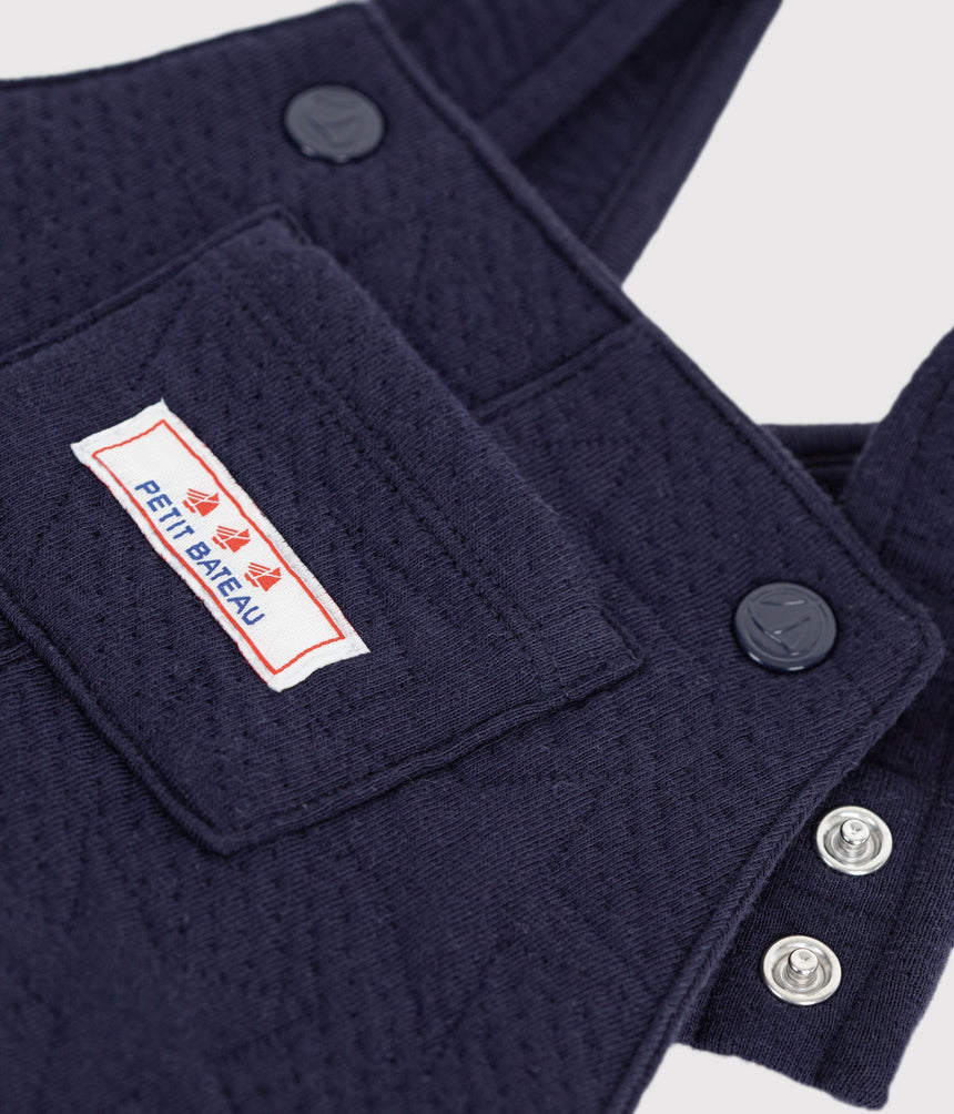 BABIES' THICK COTTON DUNGAREES WITH A STAR PATTERN
