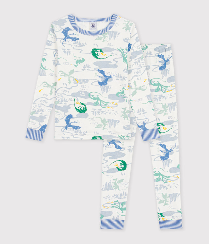 CHILDREN'S SNUG-FITTING PRINTED COTTON PYJAMAS