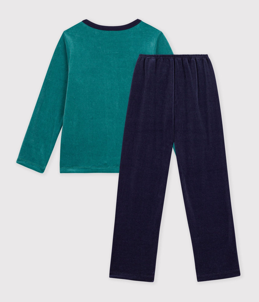CHILDREN'S VELOUR PYJAMAS WITH A MOTIF