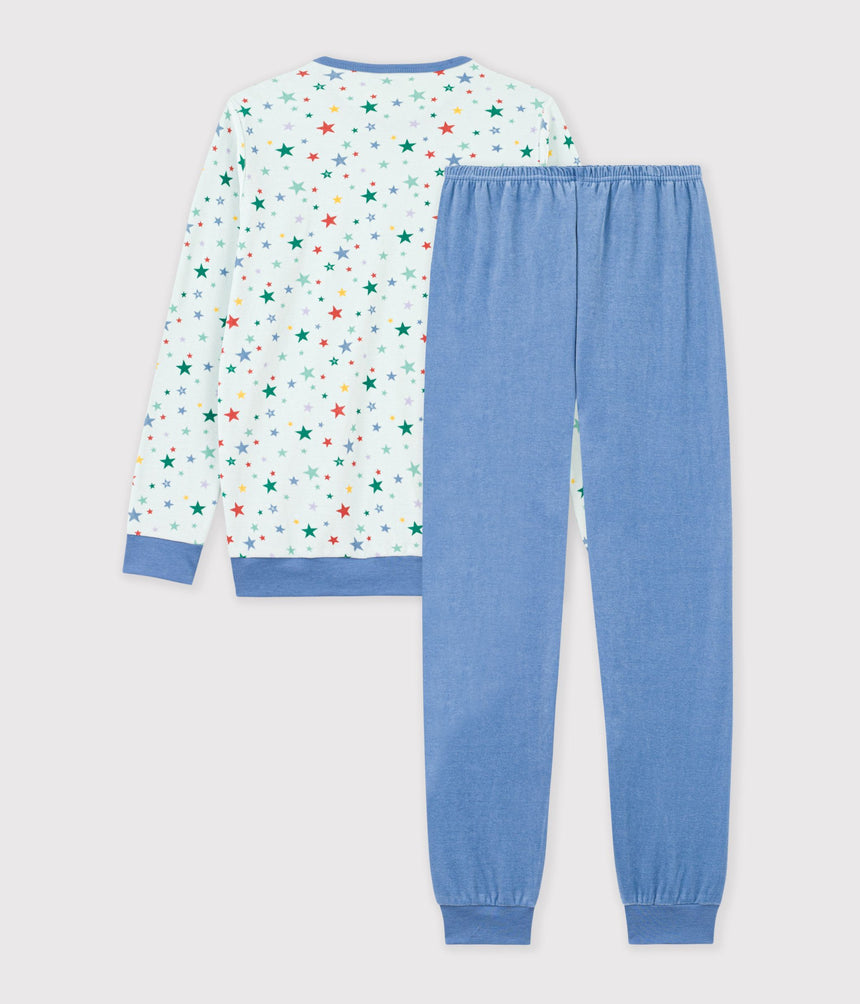 CHILDREN'S STAR PRINT VELOUR PYJAMAS