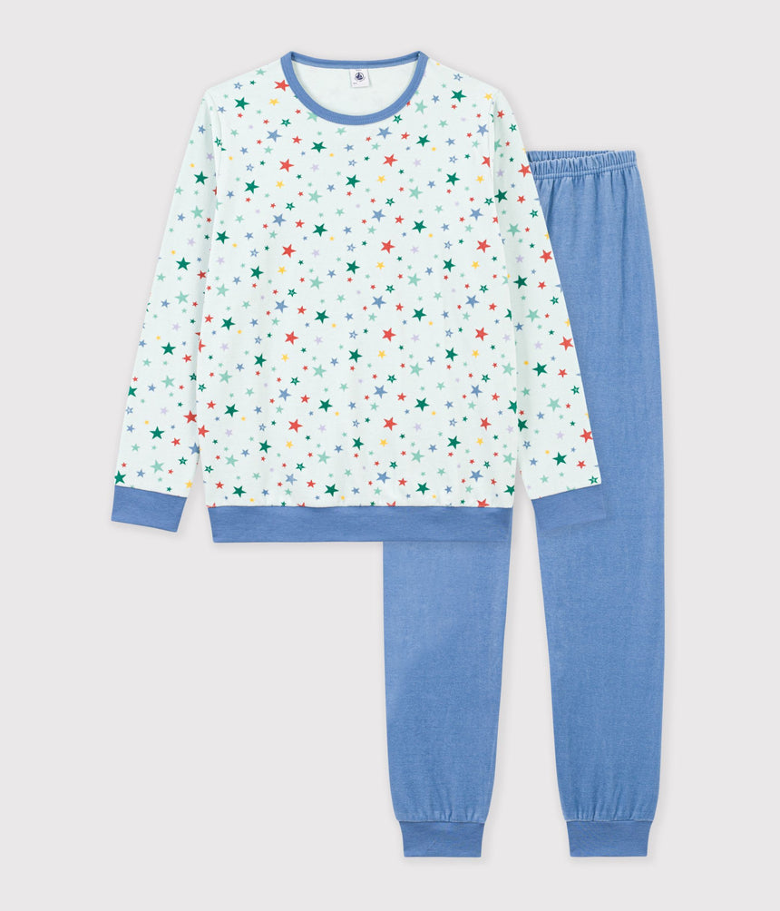 CHILDREN'S STAR PRINT VELOUR PYJAMAS