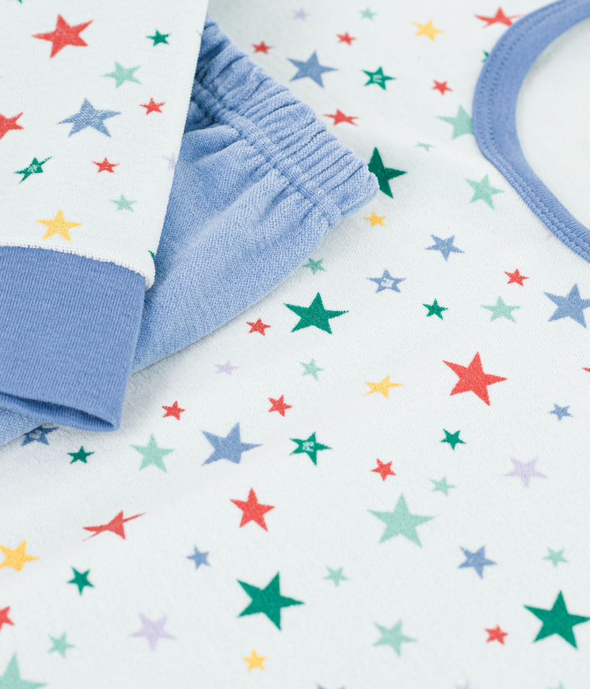 CHILDREN'S STAR PRINT VELOUR PYJAMAS