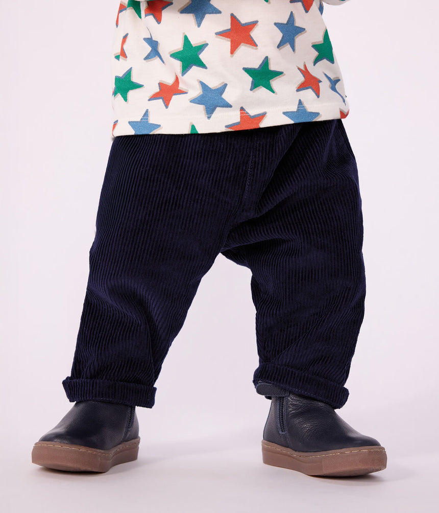 BABIES' PLAIN CORDUROY TROUSERS