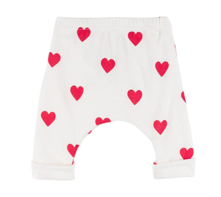 BABIES' HEART-PRINTED TROUSERS