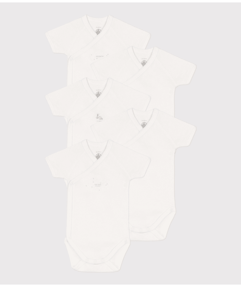 WRAPOVER SHORT-SLEEVED BODYSUITS - PACK OF 5