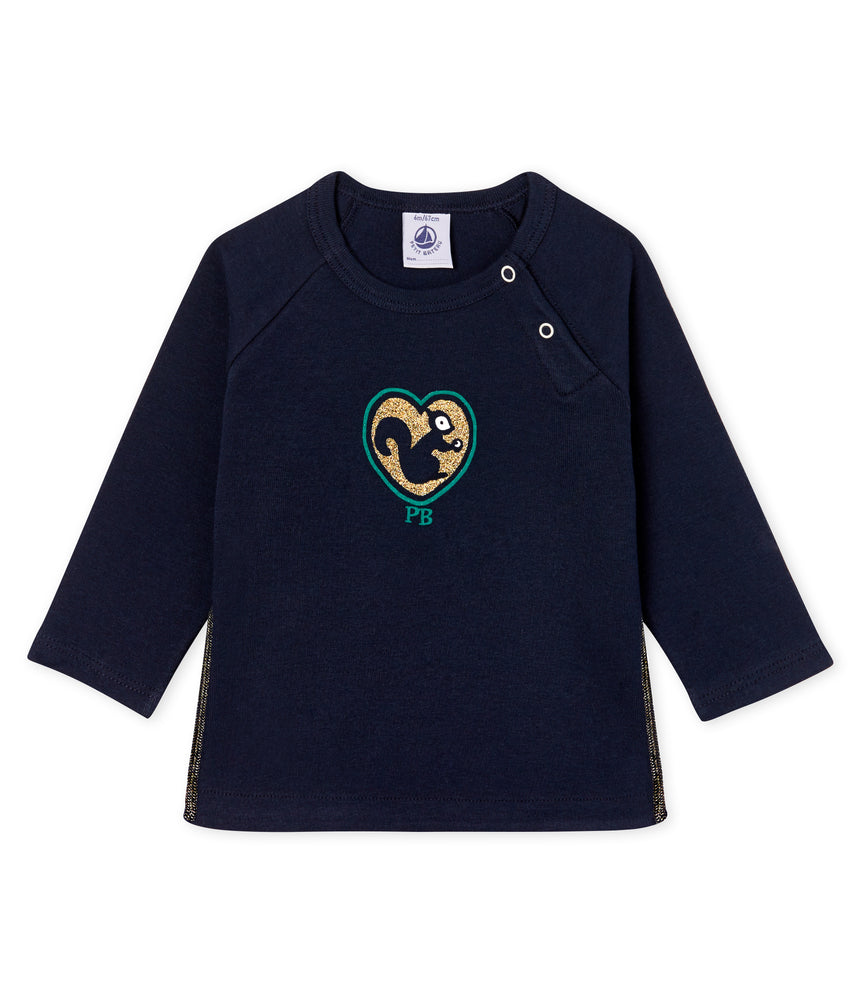 BABY GIRLS' COTTON FULL SLEEVE TOP