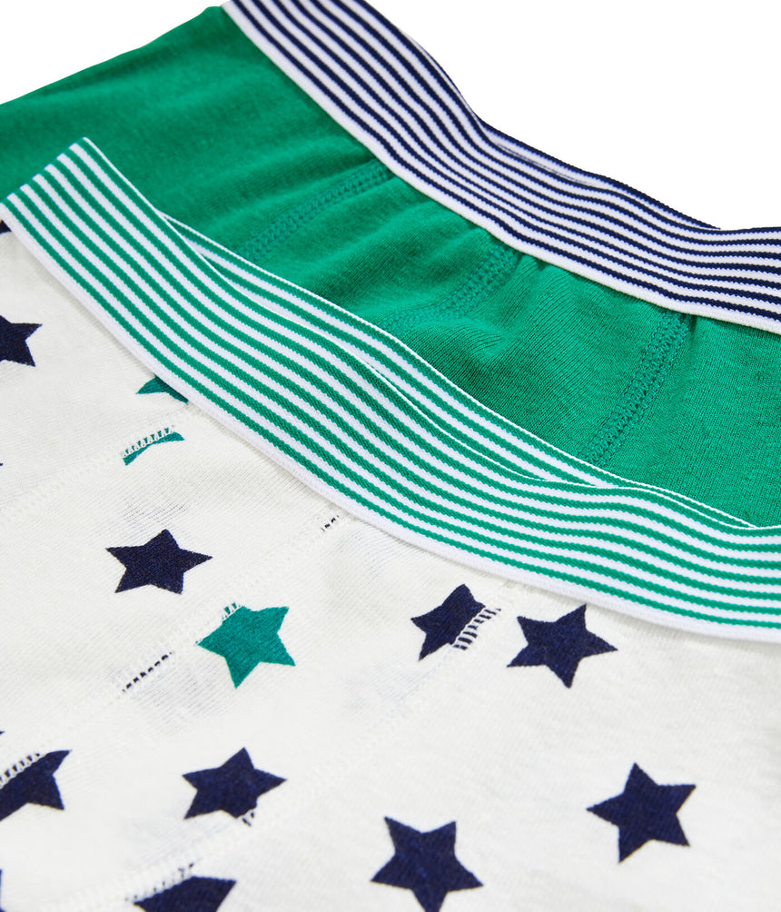 BOYS' COTTON / LINEN BOXER SHORTS -2- PIECES SET