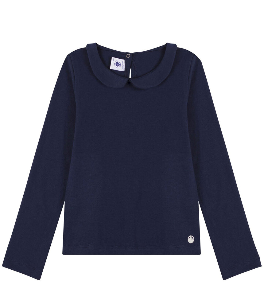 LONG SLEEVED T-SHIRT WITH A PETER PAN COLLAR