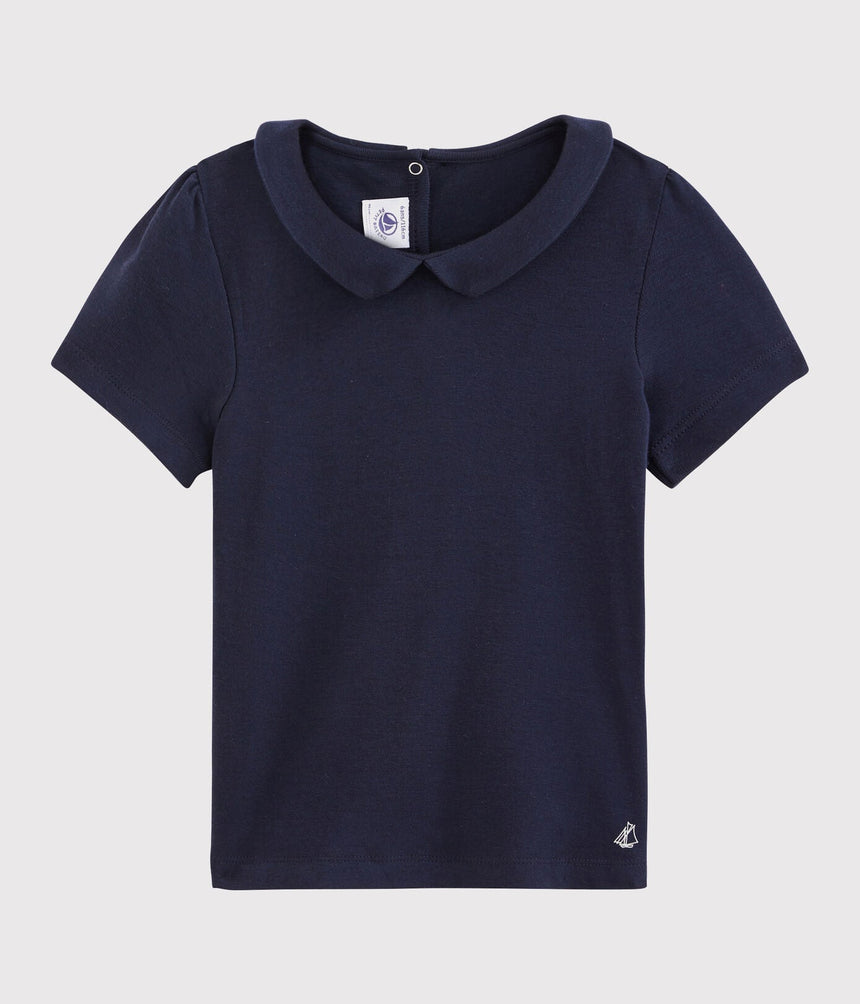 GIRL'S T-SHIRT WITH PETER PAN COLLAR